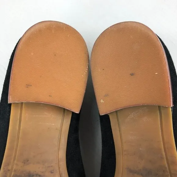 Tory Burch Women's Size 6.5M Leigh Perfect Black Leather Closed Toe Loafers