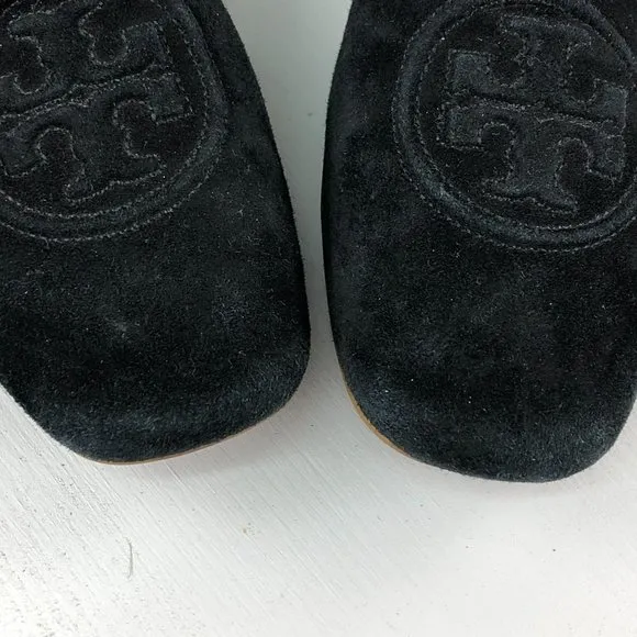 Tory Burch Women's Size 6.5M Leigh Perfect Black Leather Closed Toe Loafers