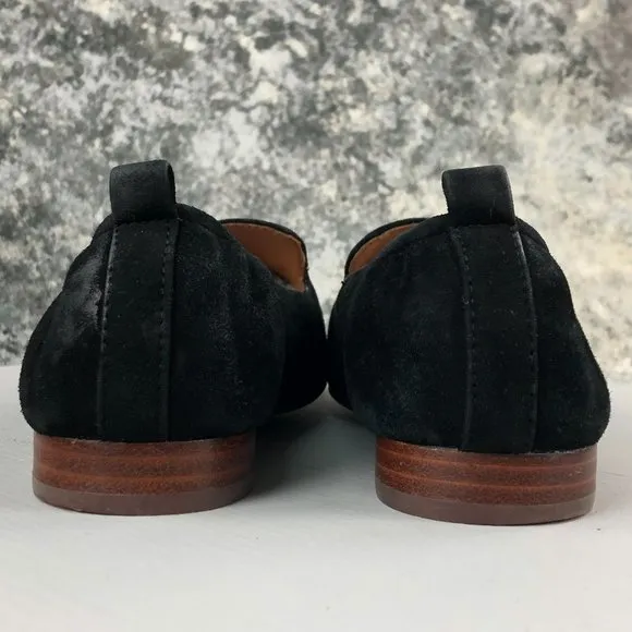 Tory Burch Women's Size 6.5M Leigh Perfect Black Leather Closed Toe Loafers