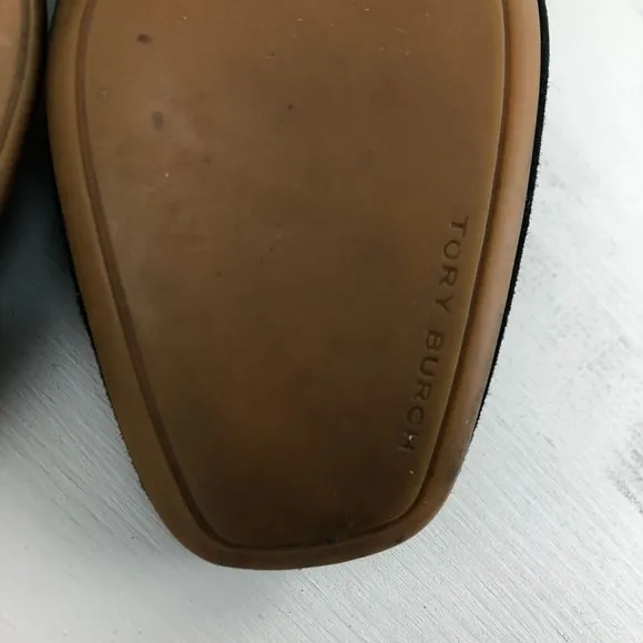 Tory Burch Women's Size 6.5M Leigh Perfect Black Leather Closed Toe Loafers