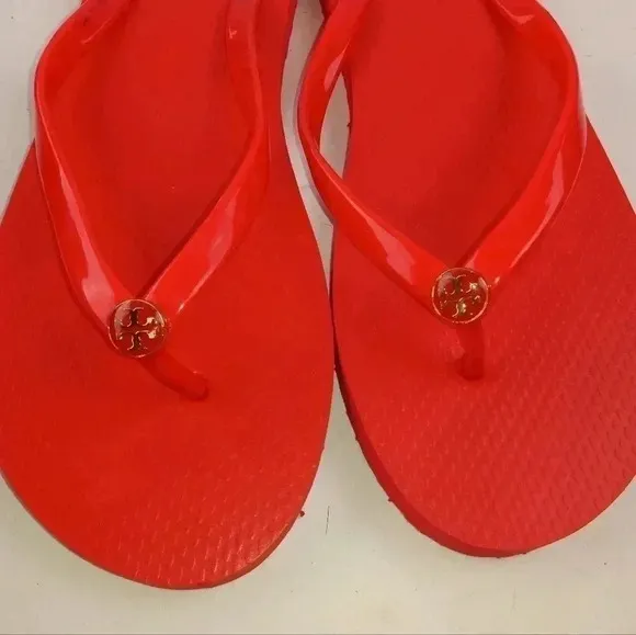Tory Burch Women's Slip on Thong Red Sandals