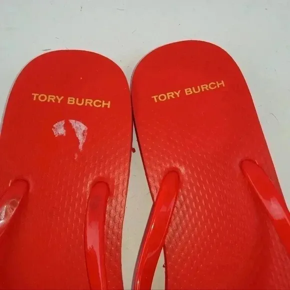 Tory Burch Women's Slip on Thong Red Sandals