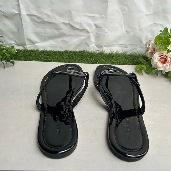Tory BurchMiller Patent Leather Thong Sandals black size 7 gently worn
