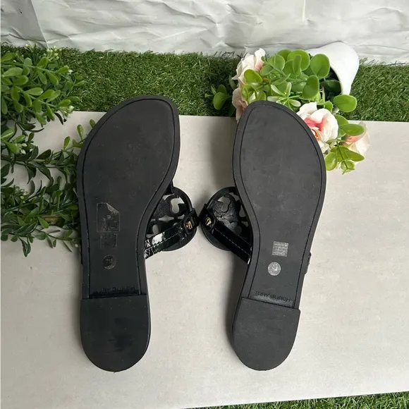 Tory BurchMiller Patent Leather Thong Sandals black size 7 gently worn