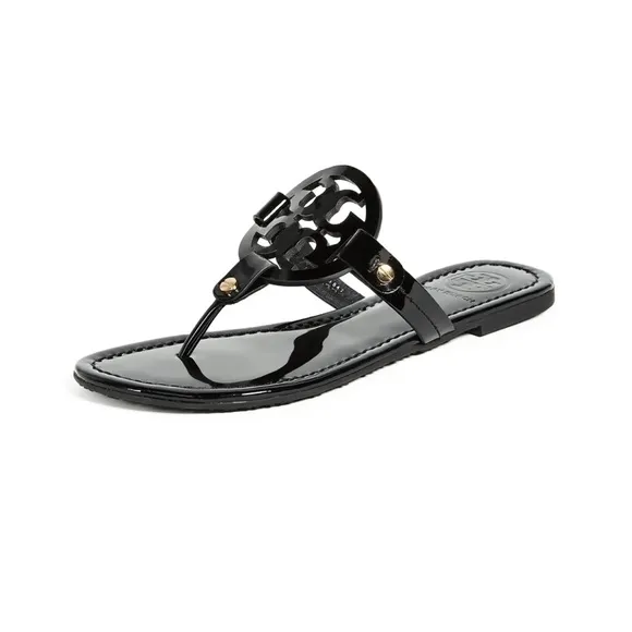 Tory BurchMiller Patent Leather Thong Sandals black size 7 gently worn