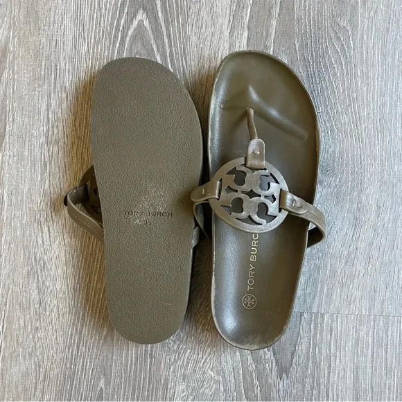 Tory Butch Miller Cloud Leather Thong Sandals