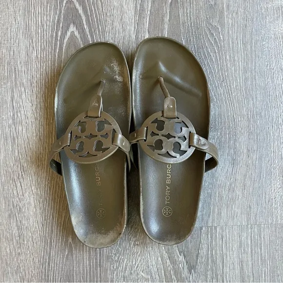 Tory Butch Miller Cloud Leather Thong Sandals