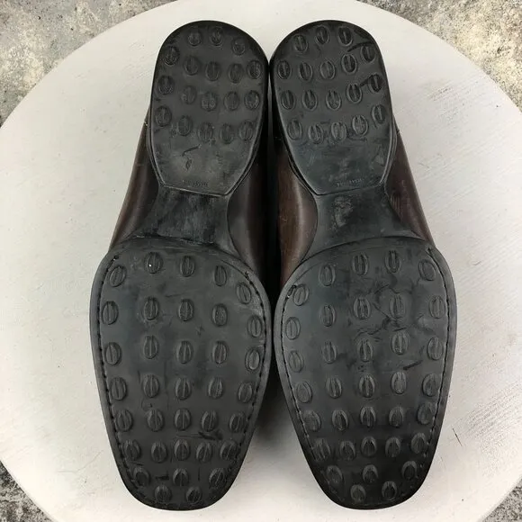 Tremp Men's Size 45 Brown Leather Closed Toe Slip On Driving Shoes Loafers ITALY