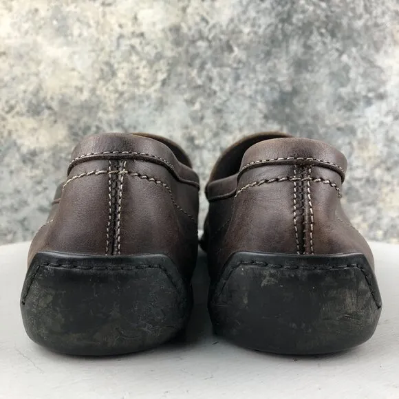 Tremp Men's Size 45 Brown Leather Closed Toe Slip On Driving Shoes Loafers ITALY