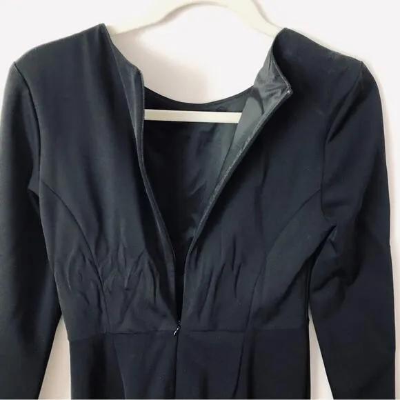 Trina Turk Long Sleeves Fitted Knee Length Lined Black Dress Women’s Size 8 NWT
