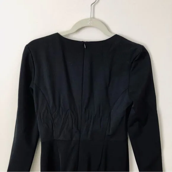 Trina Turk Long Sleeves Fitted Knee Length Lined Black Dress Women’s Size 8 NWT