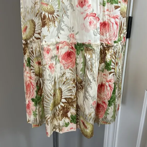 Tuckernuck Crawford Mini Dress Sun Faded Floral V neck Flutter Sleeve XL NEW