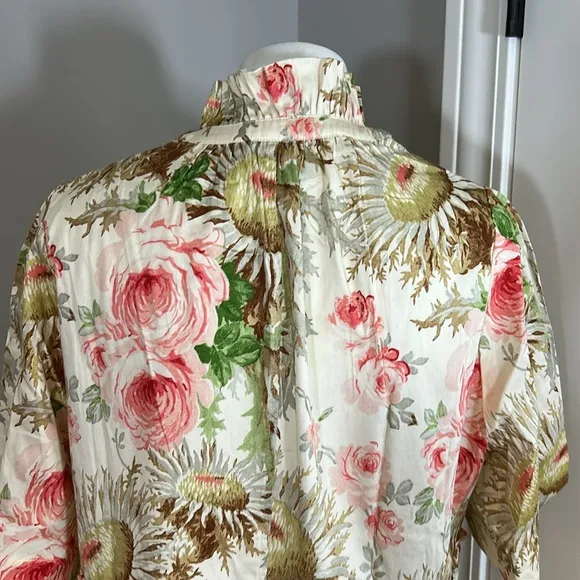 Tuckernuck Crawford Mini Dress Sun Faded Floral V neck Flutter Sleeve XL NEW