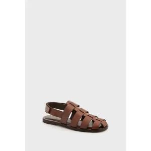 Tuckernuck Espresso Brown 'Vachetta Sawyer' Leather Sandals Size 7