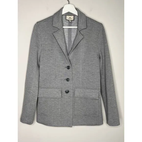 Tuckernuck NWT Gray Herringbone Jeanne Travel Blazer Women's Size M