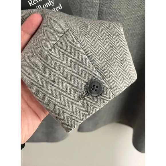 Tuckernuck NWT Gray Herringbone Jeanne Travel Blazer Women's Size M