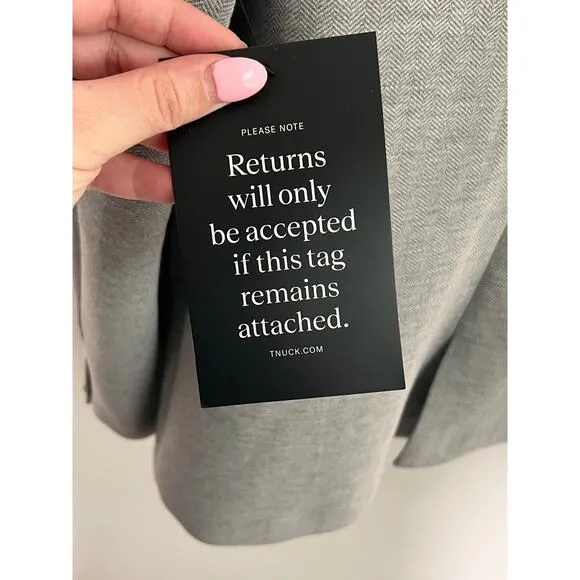 Tuckernuck NWT Gray Herringbone Jeanne Travel Blazer Women's Size M