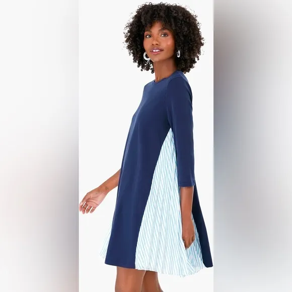 Tuckernuck Pomander Place Blue Knit Devon Dress, size XL