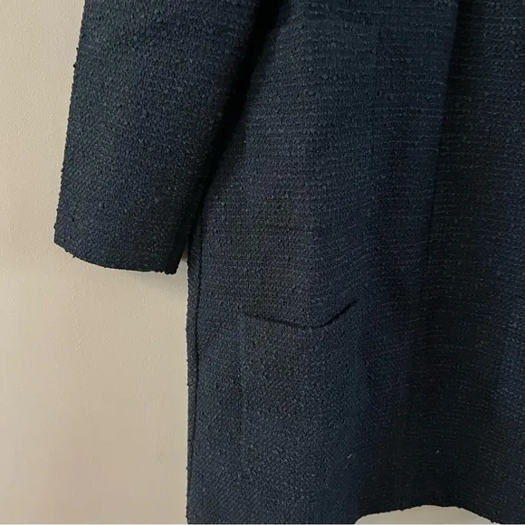 Tuckernuck tie tweed Kelly mini shift dress ladies large navy blue gold chain