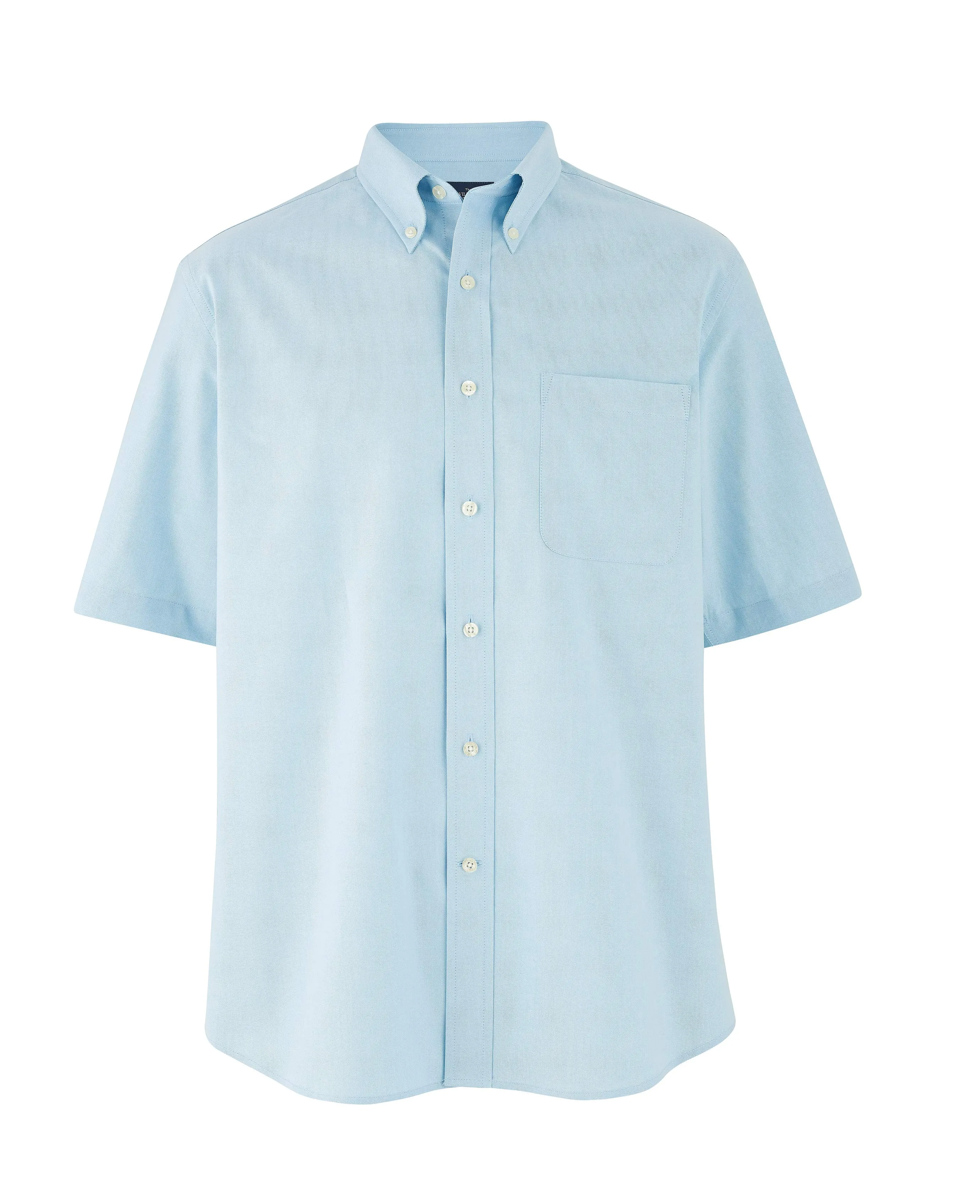 Turquoise Button-Down Short Sleeve Oxford Shirt [RTC]