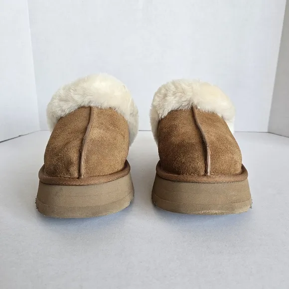 UGG Chesnut Disquette Slippers Womens Size 7 Cozy Comfort Loungewear Platform