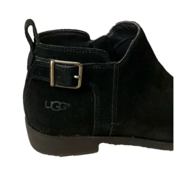 UGG Kelsea Suede Ankle Black Boots Size 7.5