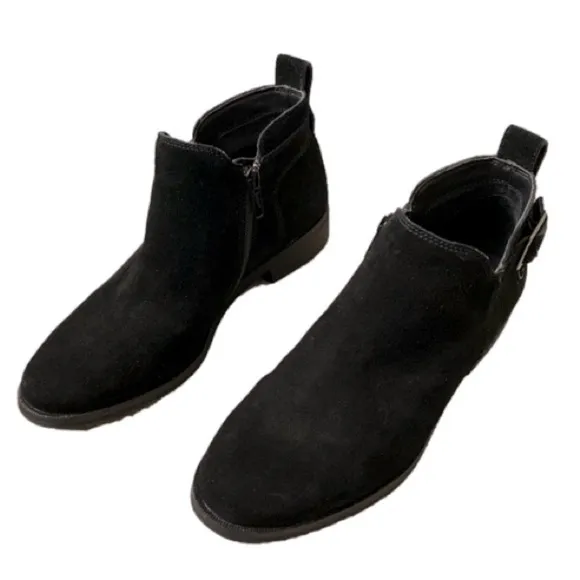 UGG Kelsea Suede Ankle Black Boots Size 7.5