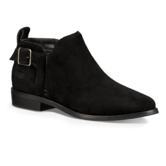 UGG Kelsea Suede Ankle Black Boots Size 7.5
