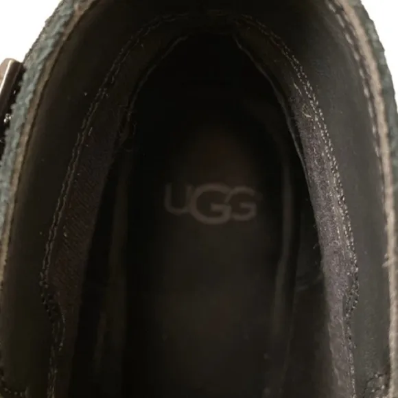 UGG Kelsea Suede Ankle Black Boots Size 7.5