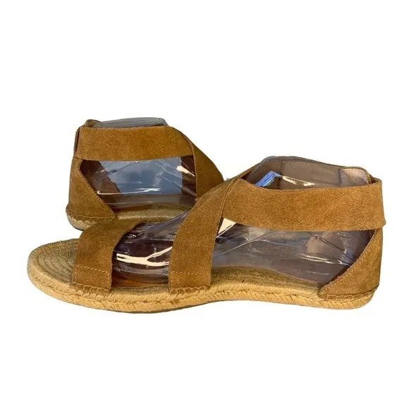 UGG Mila suede leather chestnut brown gladiator espadrille sandals. EUC Size 9.5