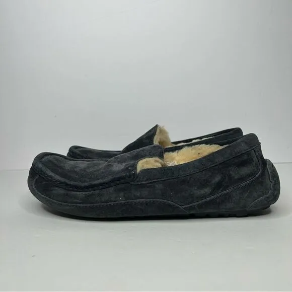 UGG Suede Slip-On Loafers with Moccasin Style grey gray 9