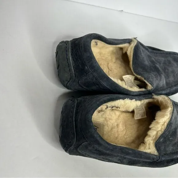 UGG Suede Slip-On Loafers with Moccasin Style grey gray 9