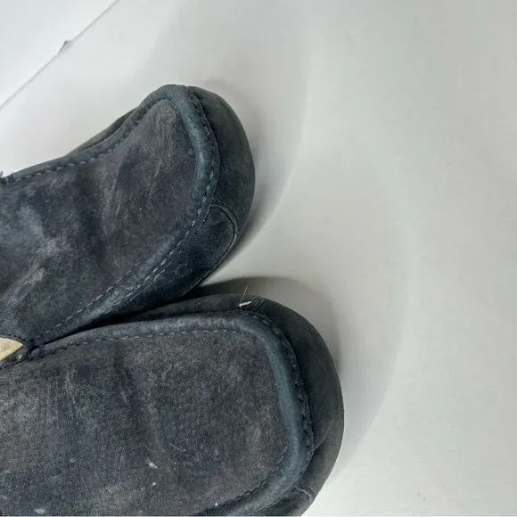 UGG Suede Slip-On Loafers with Moccasin Style grey gray 9