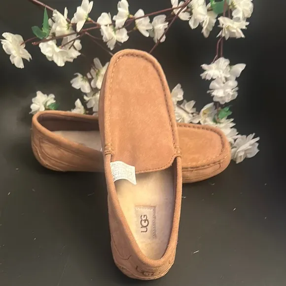 UGG Tan Slip-On Loafers, Brand New Never Worn, So Comfortable. Happy Dad :)