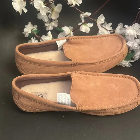 UGG Tan Slip-On Loafers, Brand New Never Worn, So Comfortable. Happy Dad :)