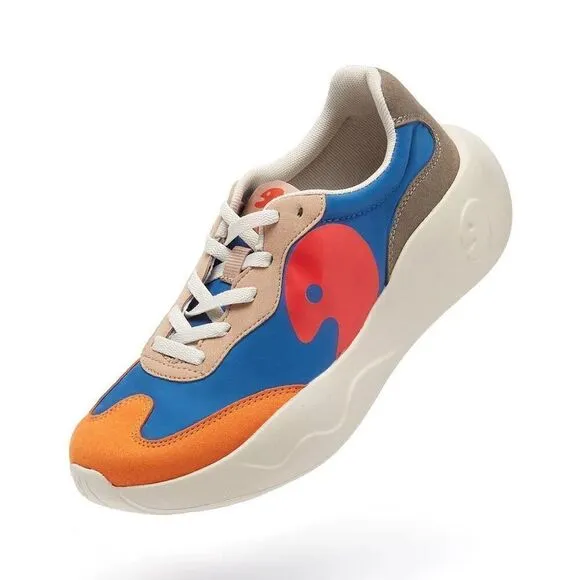 UIN Men's Retro Sneakers Casual Travel Shoes (Vintage Blue San Sebastian I )