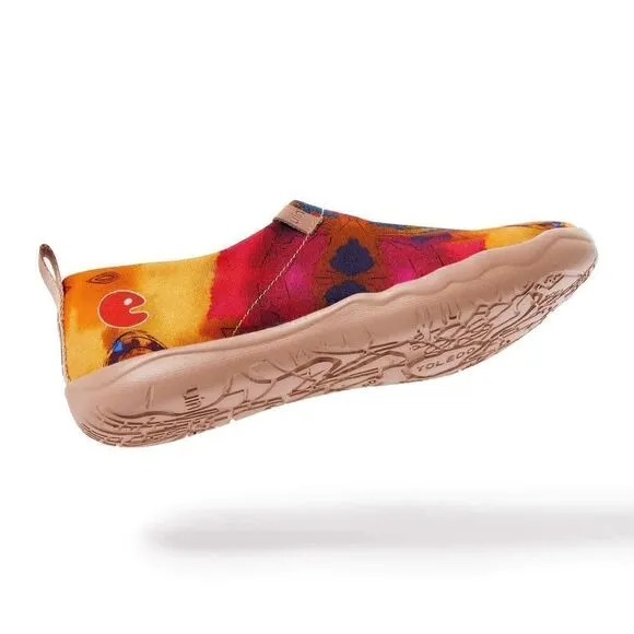 UIN Women's Walking Travel Shoes Slip On Casual Loafers (Six-string guitar)
