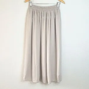 UNIQLO Natural Beige Women's Gather Long Skirt size S Dressy Flowy Pleated