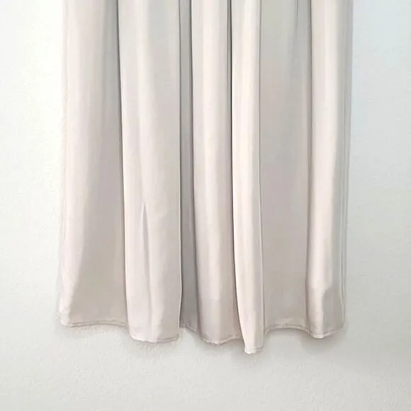 UNIQLO Natural Beige Women's Gather Long Skirt size S Dressy Flowy Pleated