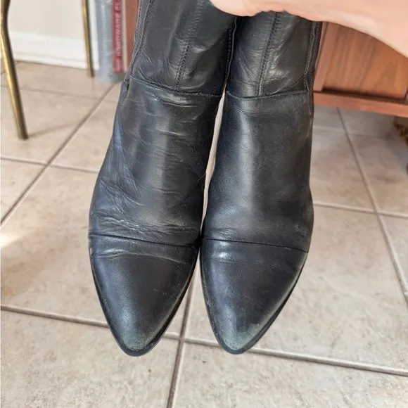 Vagabond boots calf length leather exterior boots - 8.5/39