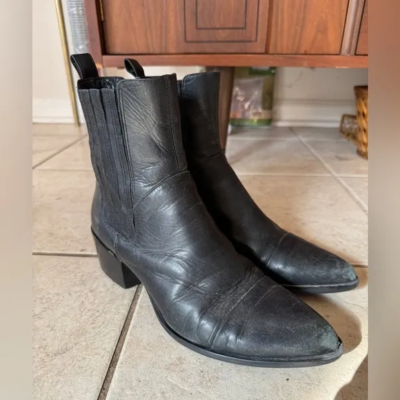 Vagabond boots calf length leather exterior boots - 8.5/39