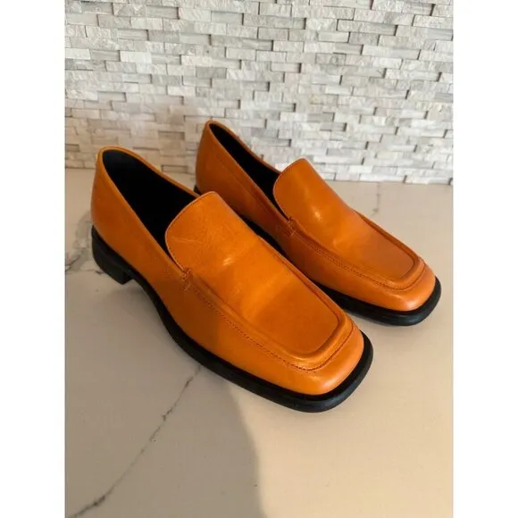 Vagabond Brittie Loafer Orange Leather Size 36 US 6 NEW