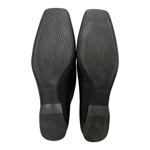 Vagabond Shoemakers Women's US 9/EU 39 Delia Square Toe Black Leather Flats
