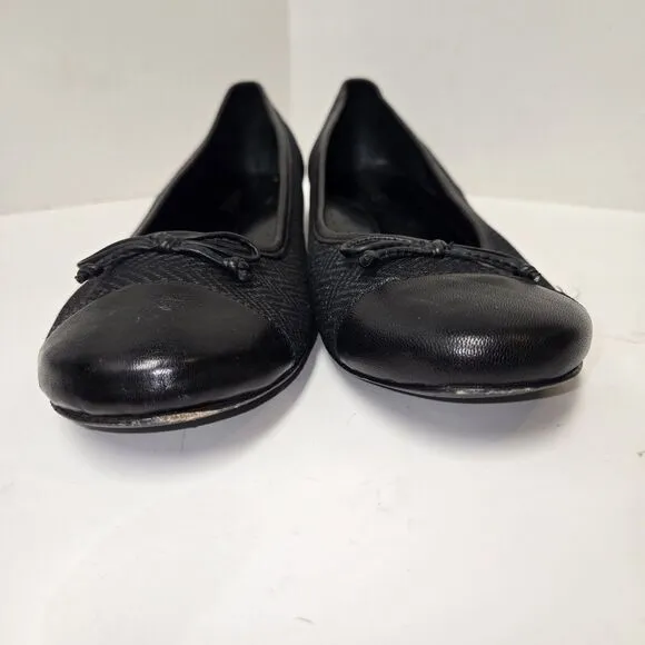Vaneli Lot Of 2 Shoes Black Slip On Casual Block Heel Closed Toe Pump &amp; Flats