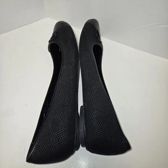 Vaneli Lot Of 2 Shoes Black Slip On Casual Block Heel Closed Toe Pump &amp; Flats