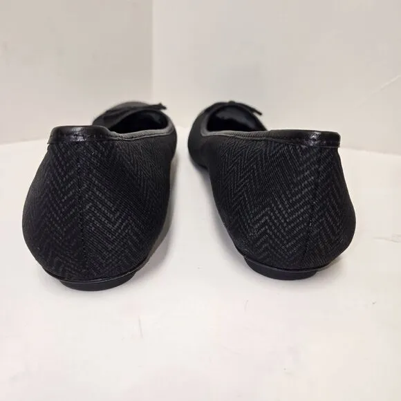 Vaneli Lot Of 2 Shoes Black Slip On Casual Block Heel Closed Toe Pump &amp; Flats