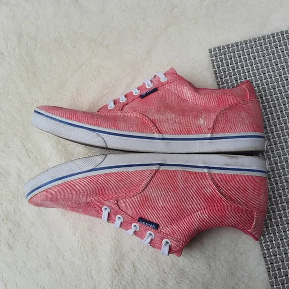 Vans Atwood Mid Top Lace Up Sneakers Women's 8 Pink Red Marbled