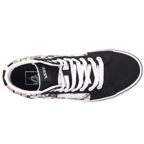 Vans Filmore Hi Women’s High Top Sneakers White Black W/Butterfly Design 9.5
