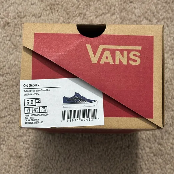 Vans Kids Blue Checkered Sneakers
