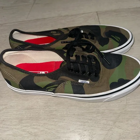 Vans X Bape 44 DX Woodland Camo Sneakers